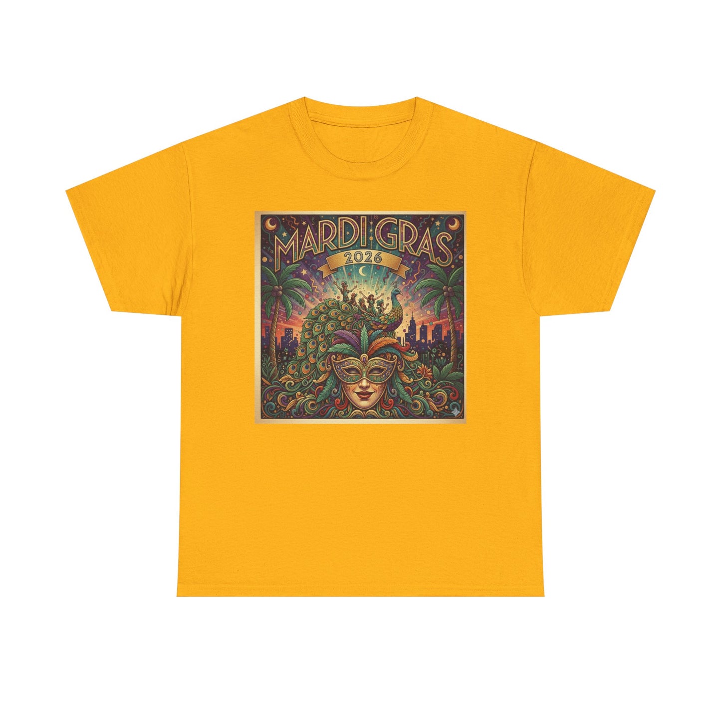 Mardi Gras 2026 | Mask Festival Tee | Fat Tuesday
