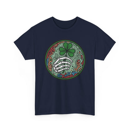 St. Patrick’s Day Skeleton Hand with Shamrock T‑Shirt