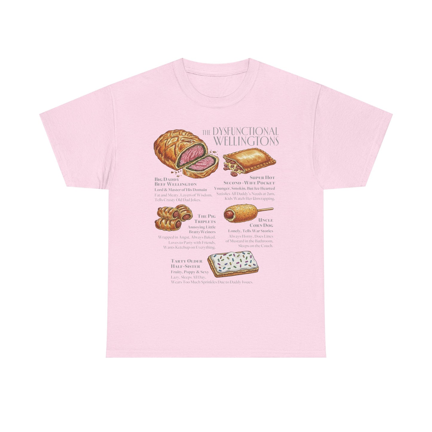 Beef Wellington Family Illustration Tee | Culinary Food T-Shirt