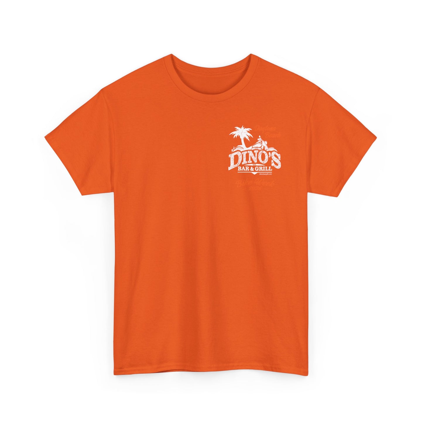 2-Sided T‑Shirt | Bike Week 2026 | Dino's Bar & Grill | Daytona Beach