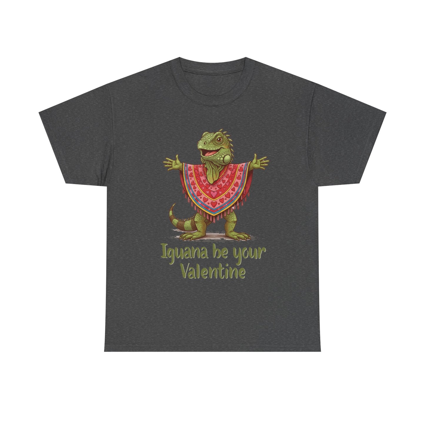 Valentines Day ! "Iguana be your Valentine" Tee | Happy Iguana in Heart Poncho | Valentines Gift