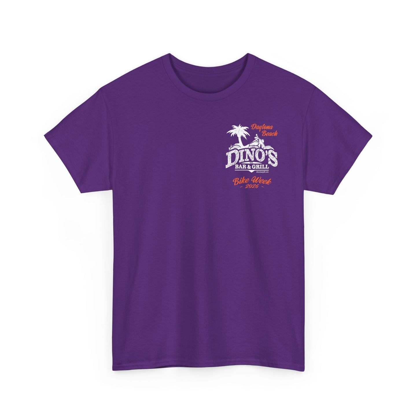 2-Sided T‑Shirt | Bike Week 2026 | Dino's Bar & Grill | Daytona Beach