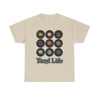 Vinyl Life record collection Tee | Retro vinyl records graphic T-Shirt