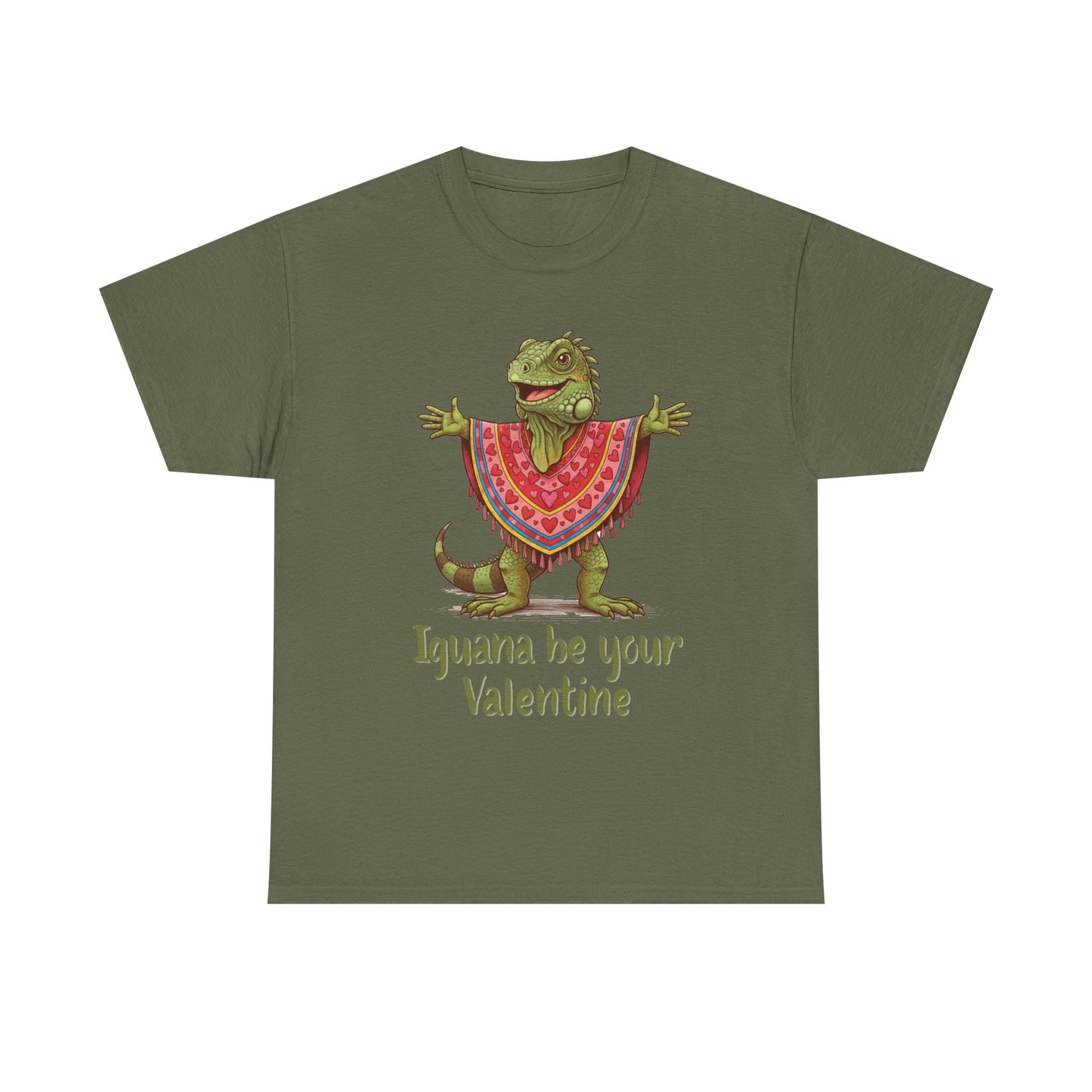 Valentines Day ! "Iguana be your Valentine" Tee | Happy Iguana in Heart Poncho | Valentines Gift