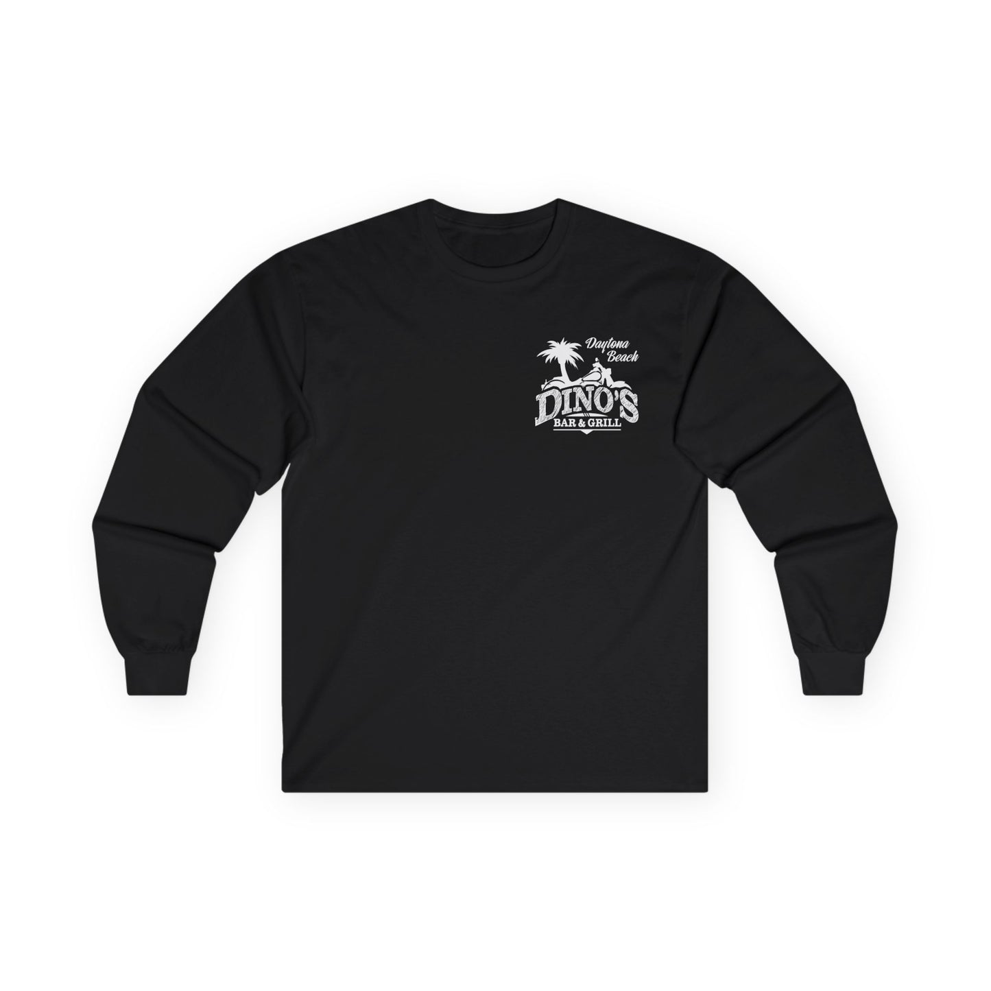 2 Sided Long Sleeve Tee | Dino's Bar & Grill | Daytona Beach