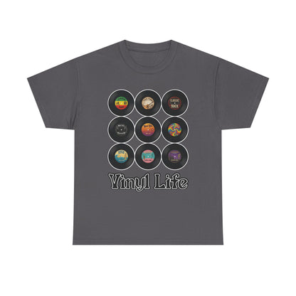Vinyl Life record collection Tee | Retro vinyl records graphic T-Shirt