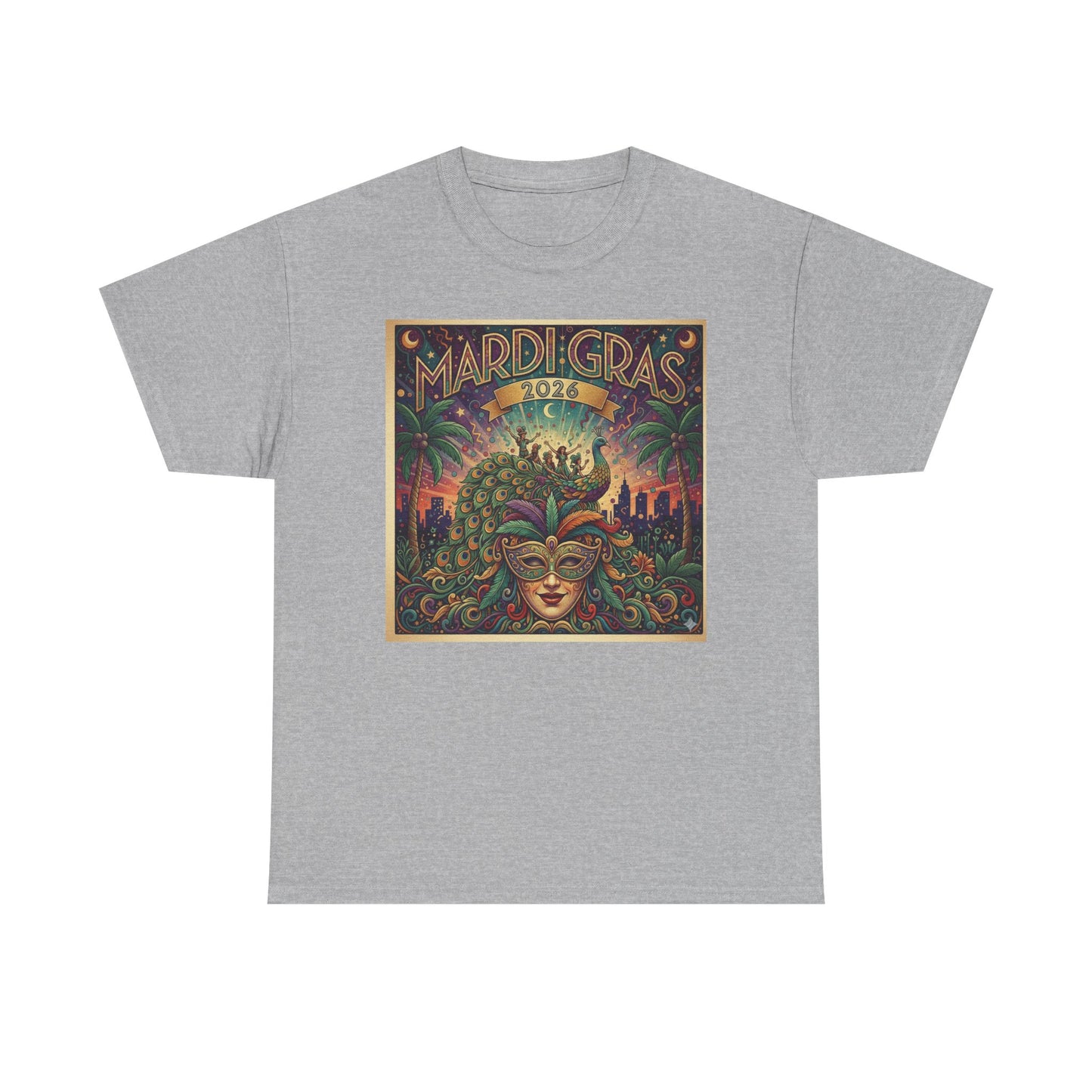 Mardi Gras 2026 | Mask Festival Tee | Fat Tuesday