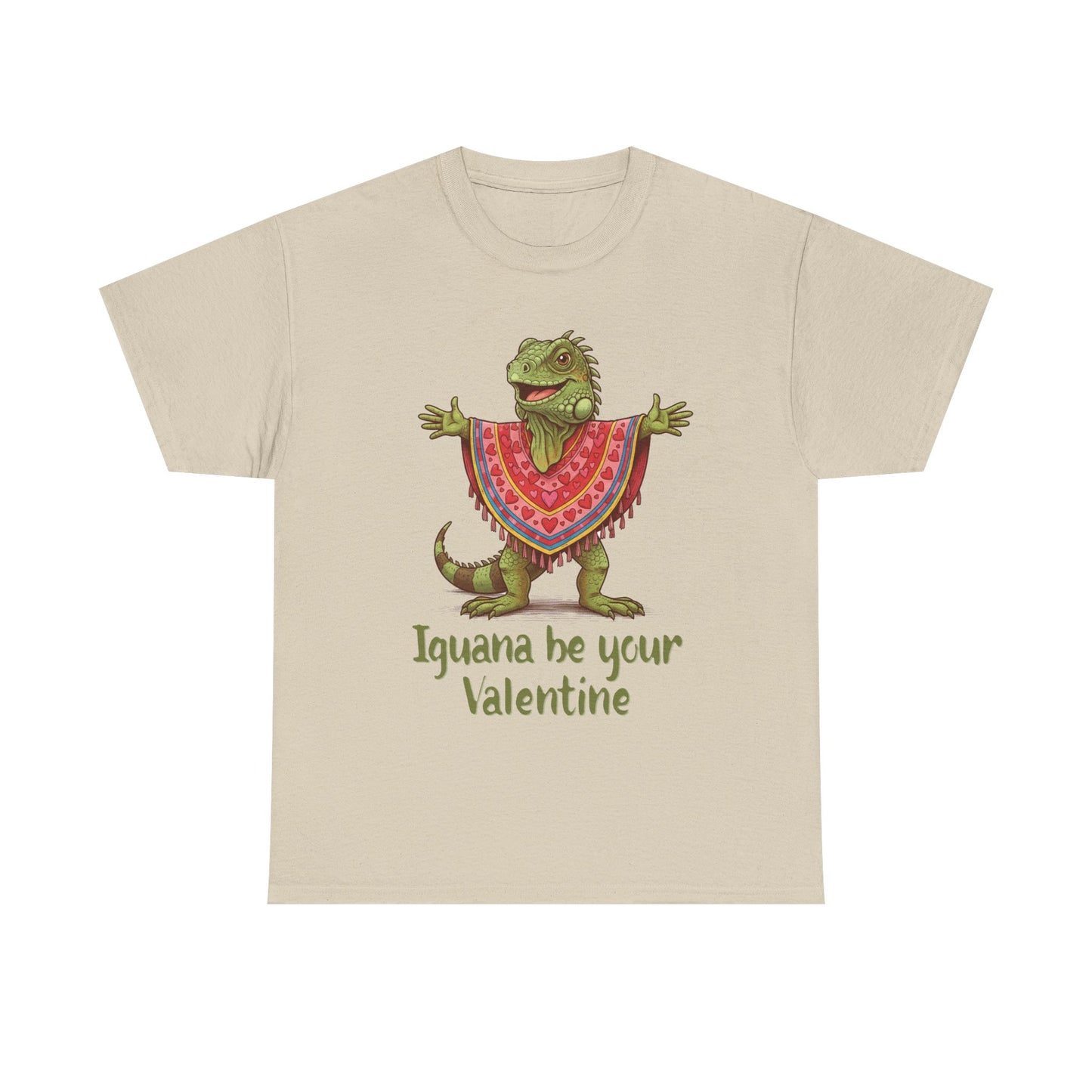 Valentines Day ! "Iguana be your Valentine" Tee | Happy Iguana in Heart Poncho | Valentines Gift