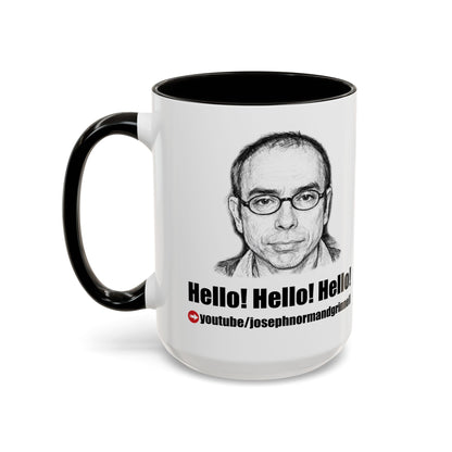 Hello! Hello! Hello! Mug | Sketch Portrait Coffee Cup