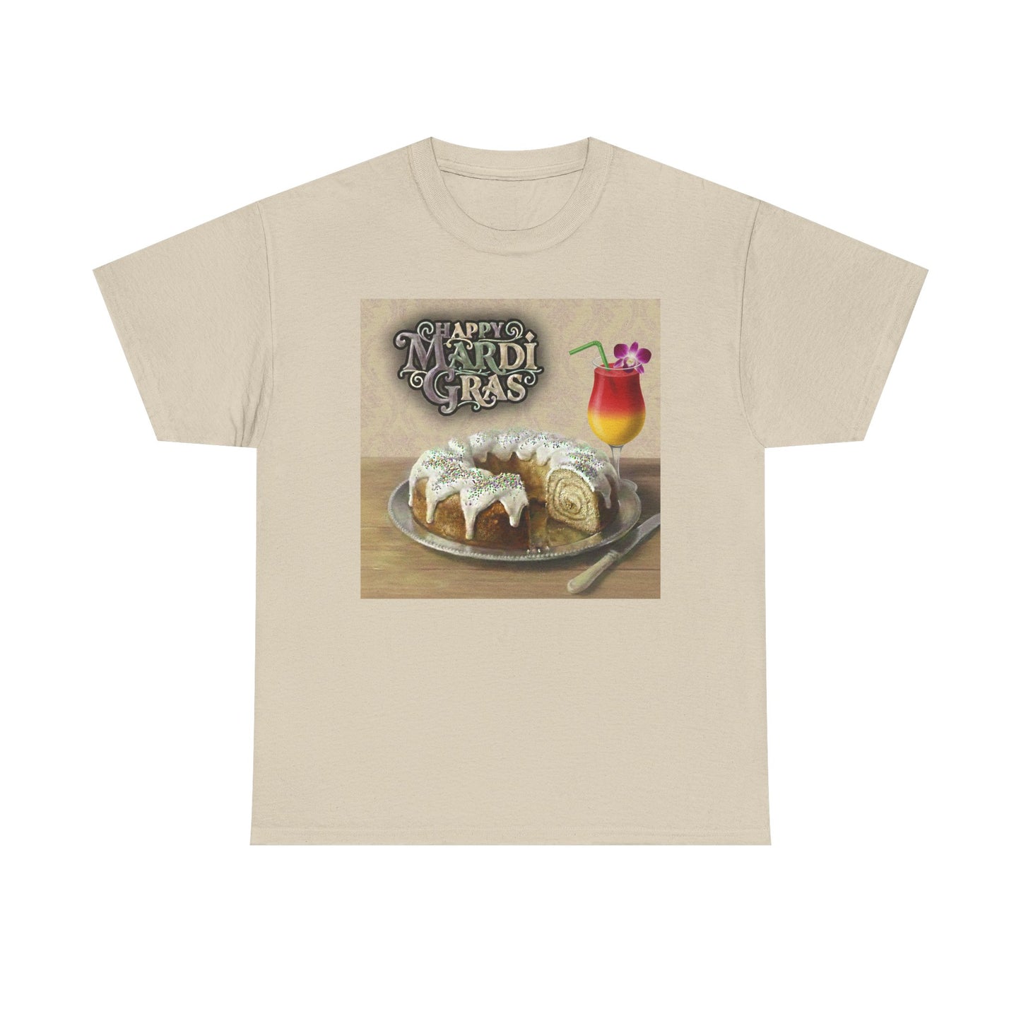 Mardi Gras King Cake and Drink | Happy Mardi Gras Fat Tuesday