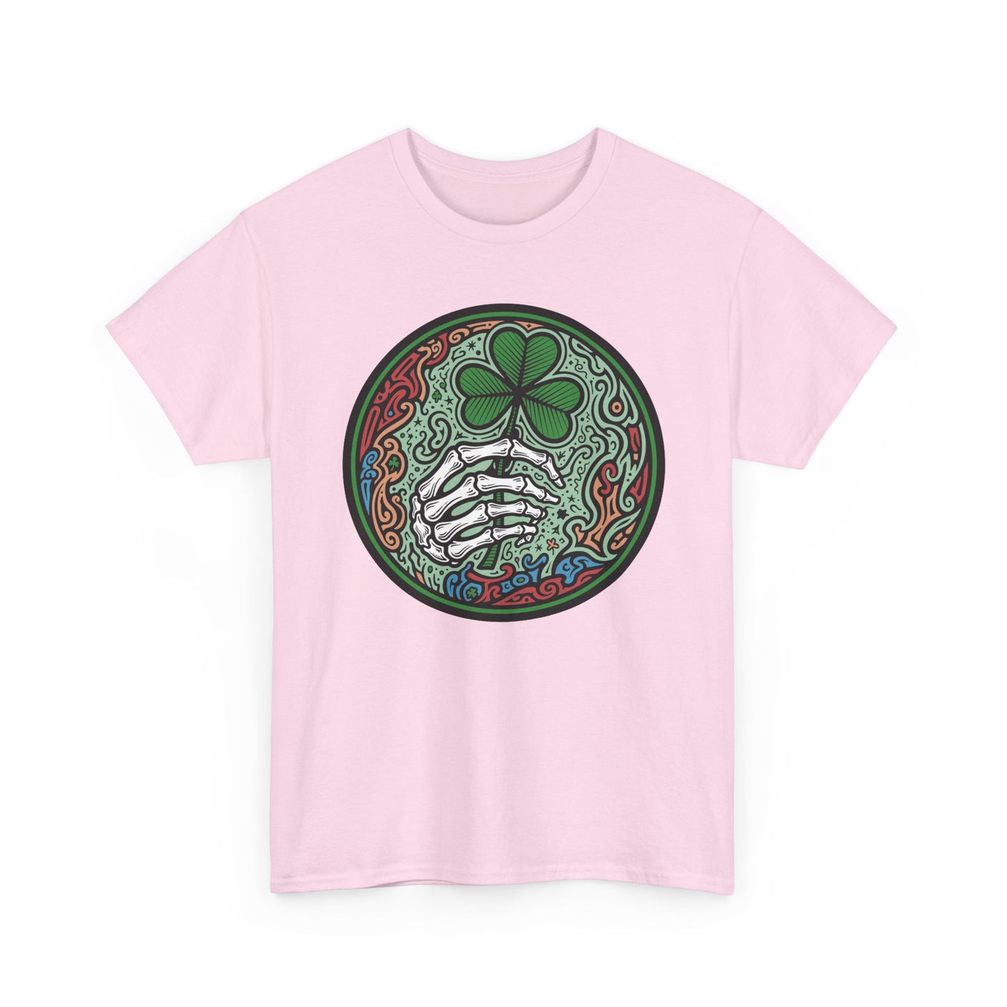 St. Patrick’s Day Skeleton Hand with Shamrock T‑Shirt