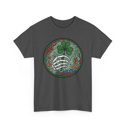 St. Patrick’s Day Skeleton Hand with Shamrock T‑Shirt