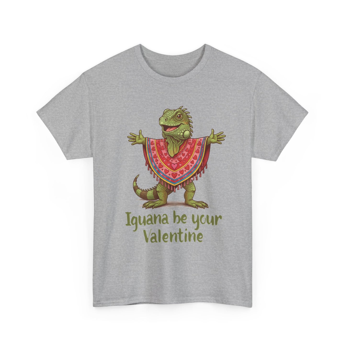 Valentines Day ! "Iguana be your Valentine" Tee | Happy Iguana in Heart Poncho | Valentines Gift
