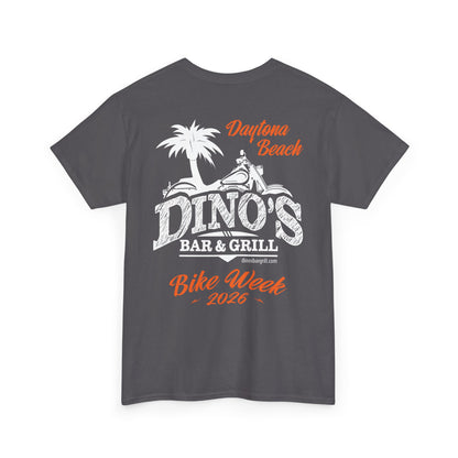2-Sided T‑Shirt | Bike Week 2026 | Dino's Bar & Grill | Daytona Beach