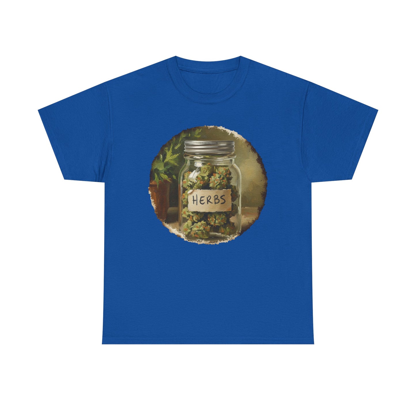 Marijuana Mason Jar Tee | Weed Herb Jar Illustration