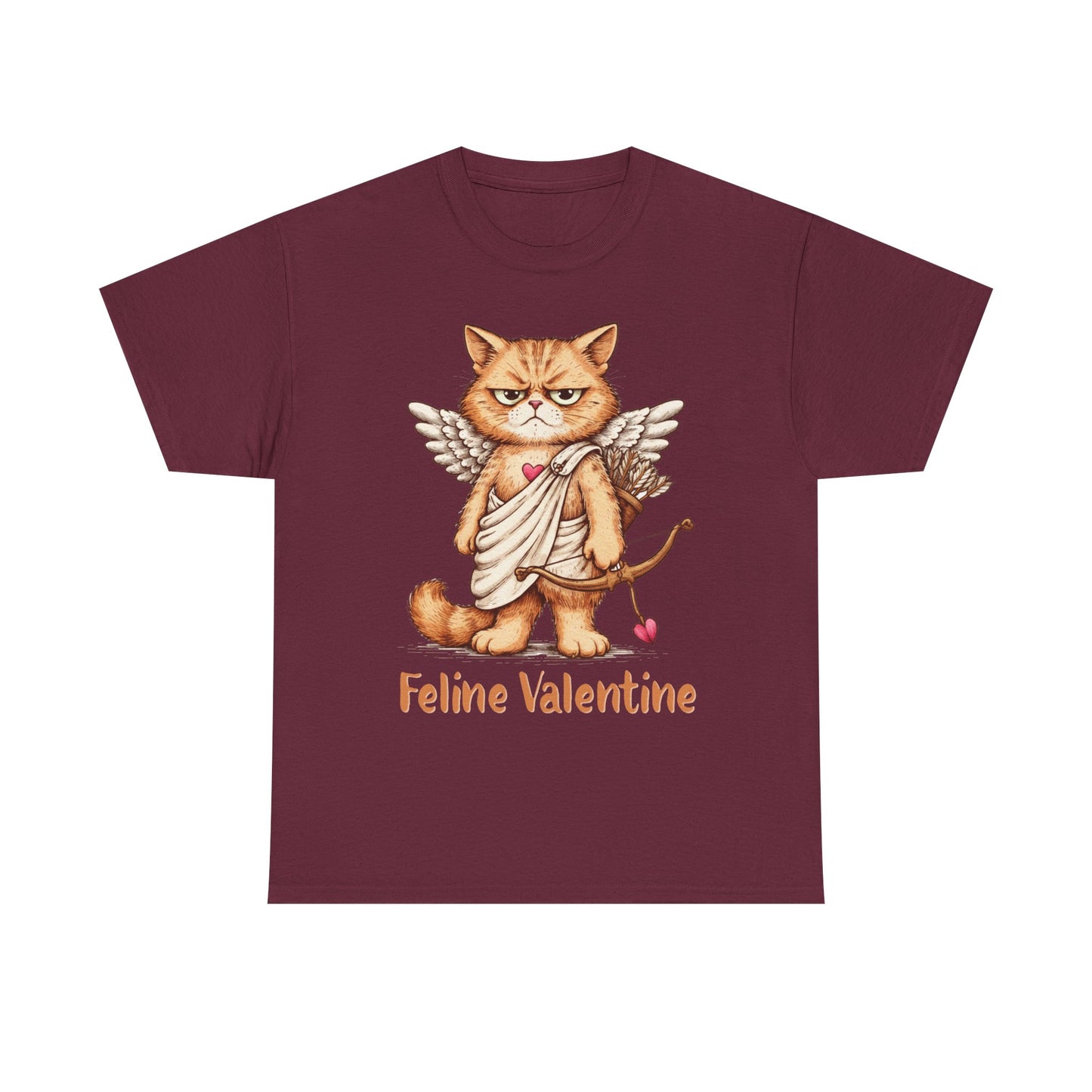 Valentines Day ! Feline Valentine Tee | Grumpy Cat Cupid | Valentines Gift