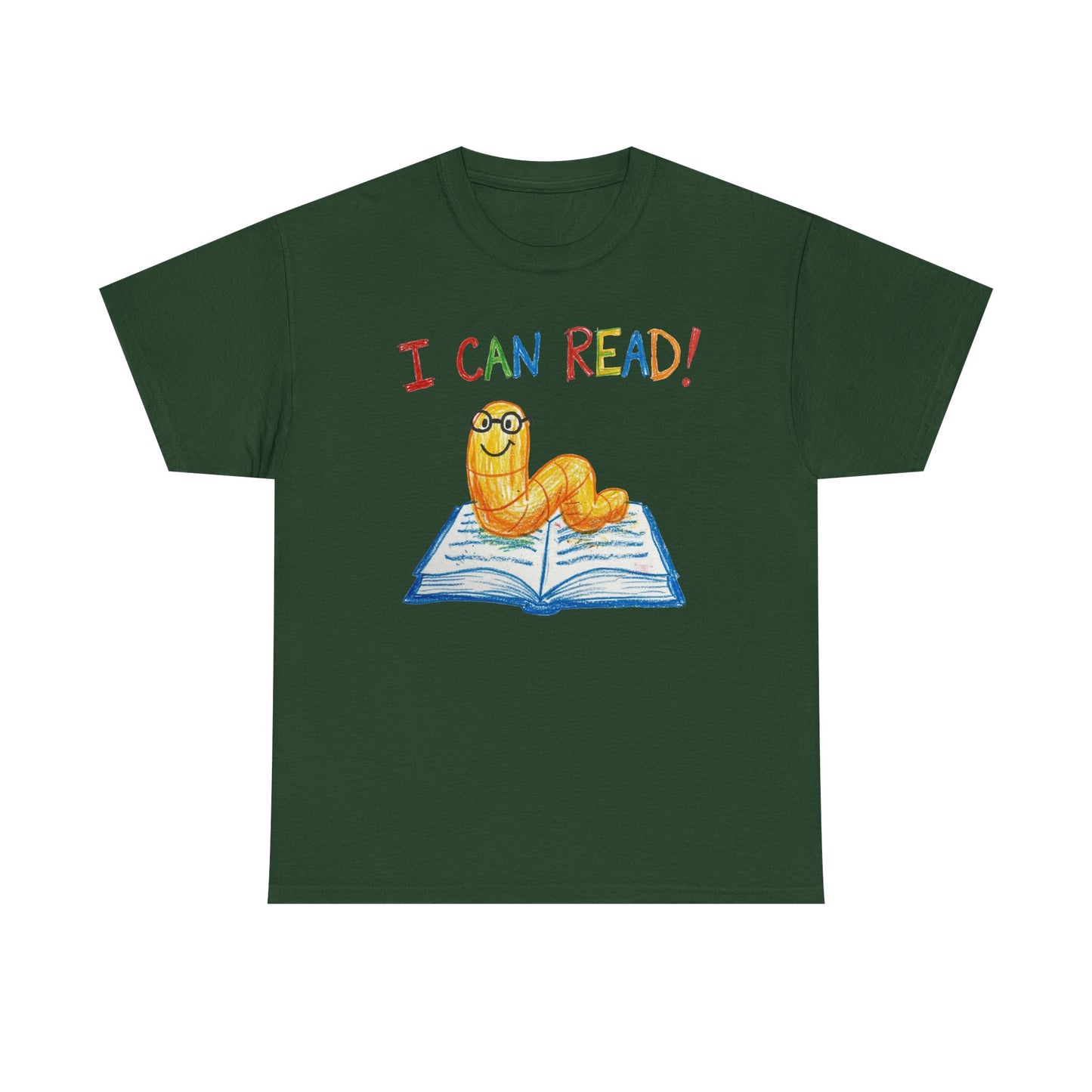 I Can Read Bookworm tee | Retro Reading Shirt