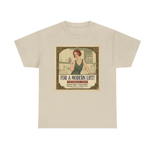 For a Modern Life! Cocaine Vintage ad graphic Tee | Retro 1920s illustration