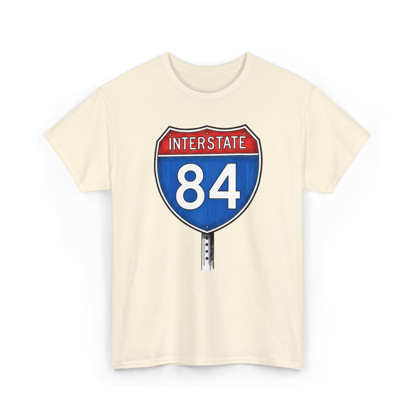 Interstate 84 Sign Tee | Vintage Urban Graphic I84 T-shirt