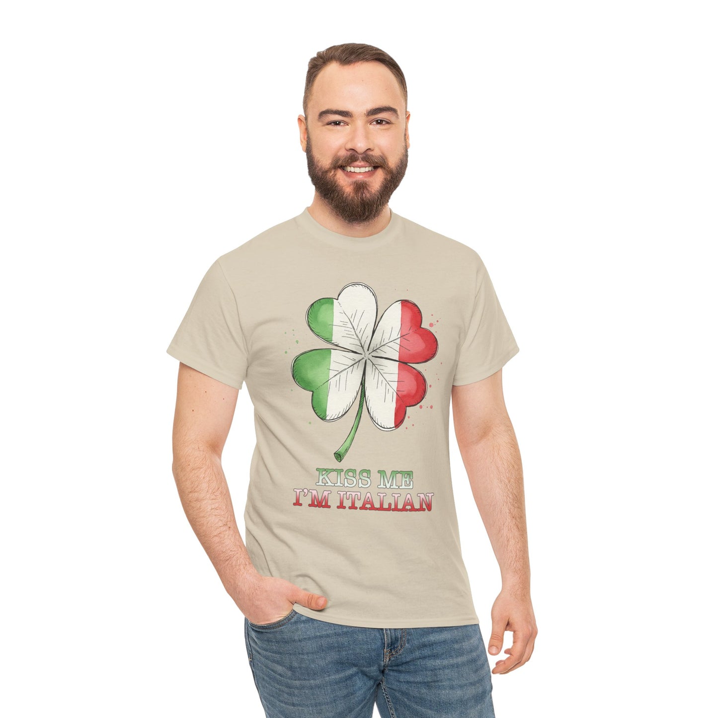 St. Patrick’s Day Kiss Me I'm Italian Shamrock T‑Shirt