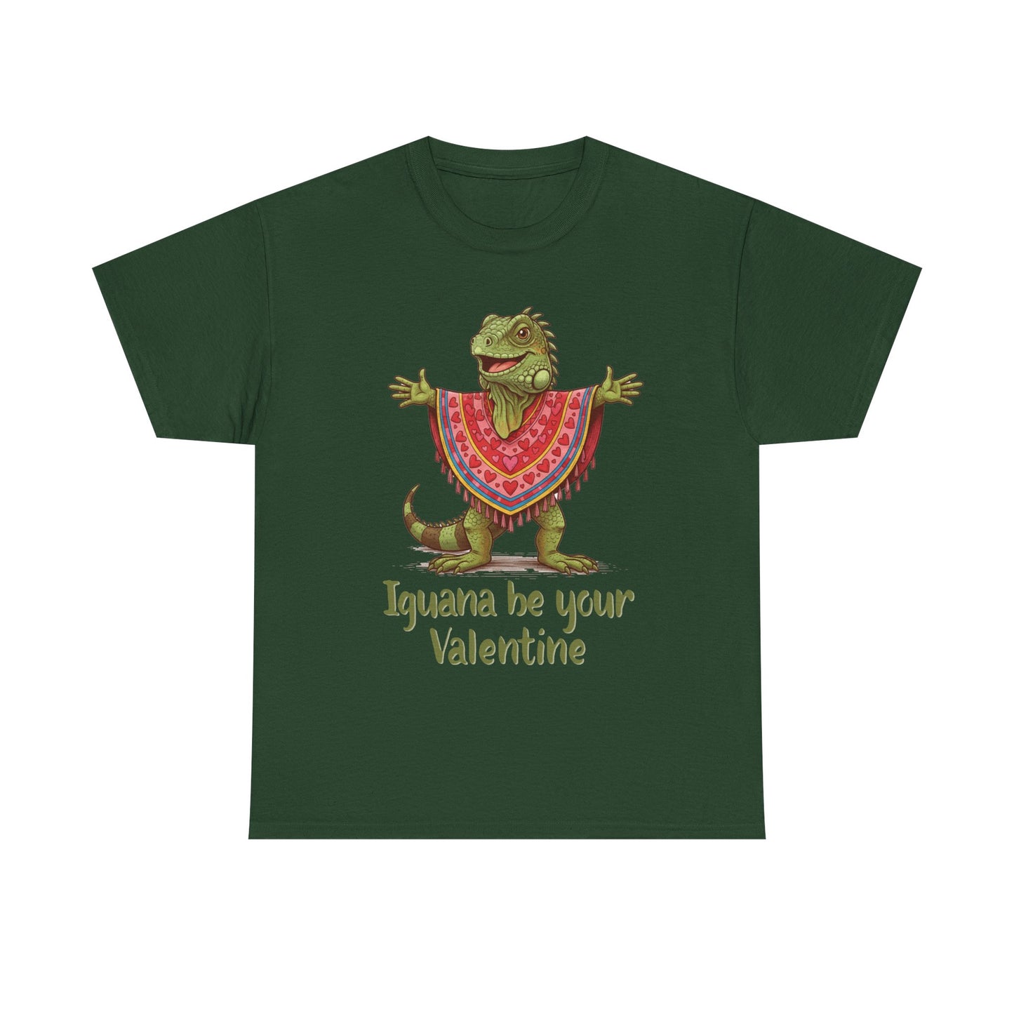 Valentines Day ! "Iguana be your Valentine" Tee | Happy Iguana in Heart Poncho | Valentines Gift