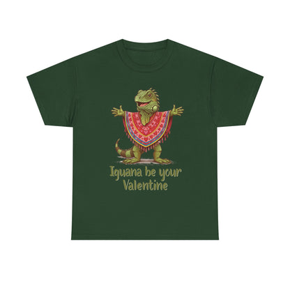 Valentines Day ! "Iguana be your Valentine" Tee | Happy Iguana in Heart Poncho | Valentines Gift
