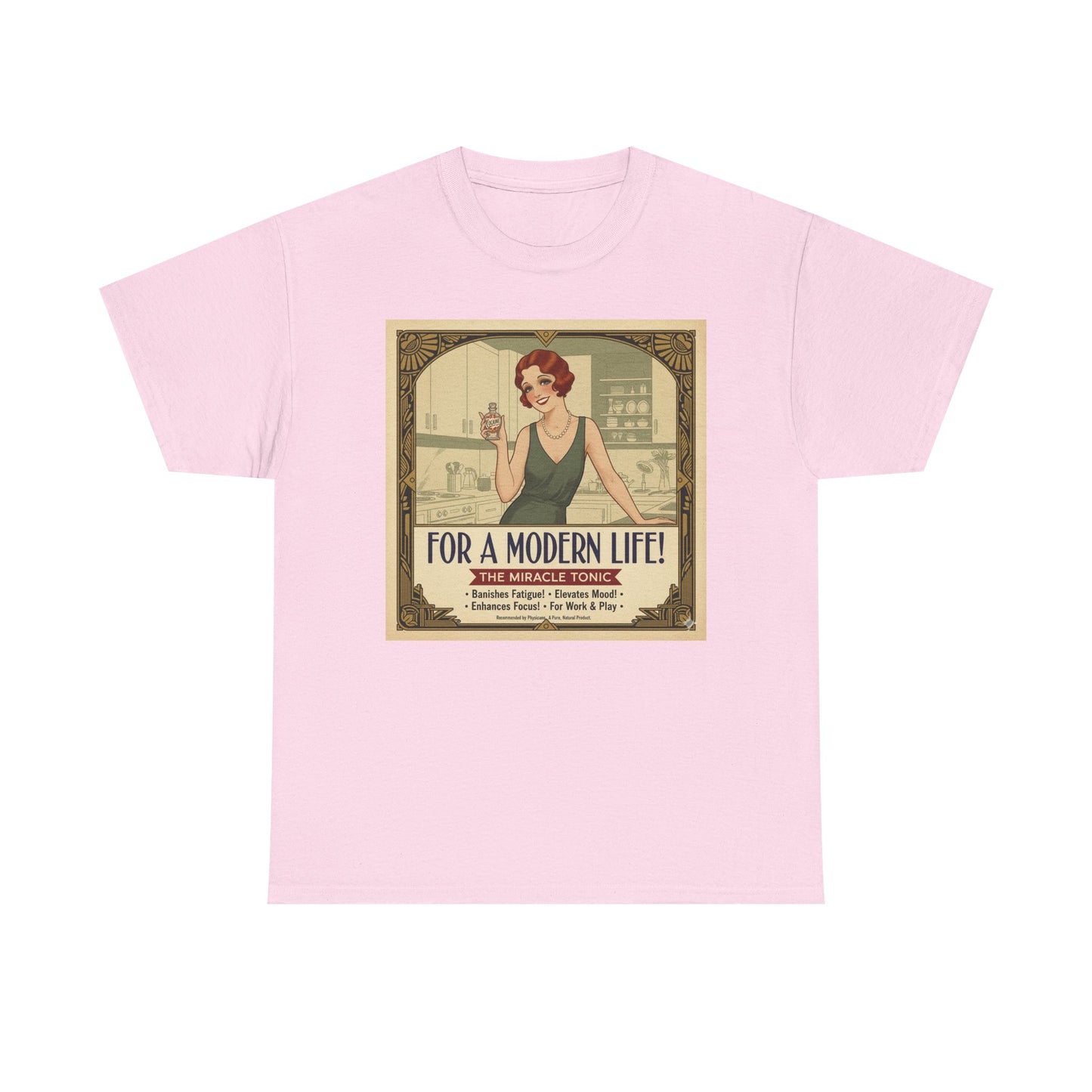 For a Modern Life! Cocaine Vintage ad graphic Tee | Retro 1920s illustration