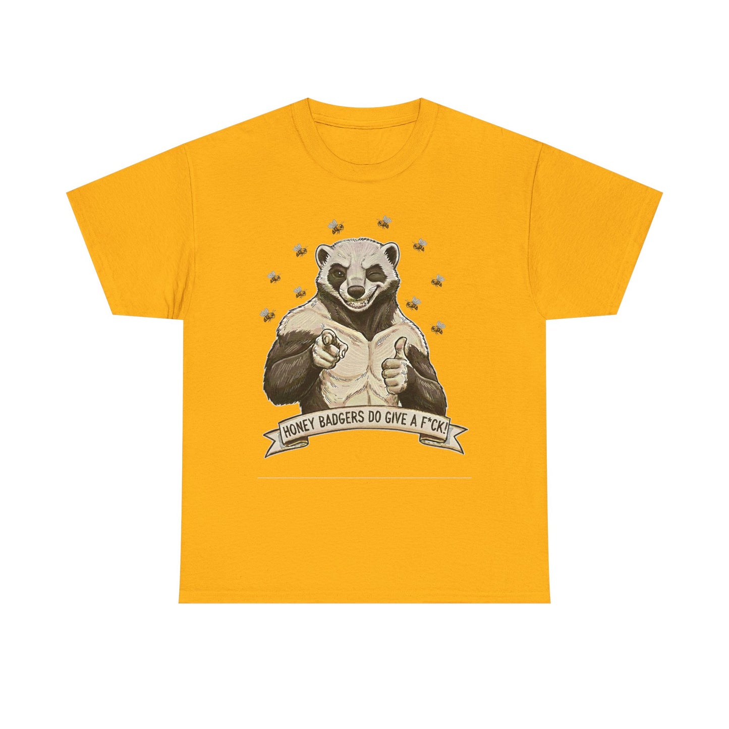 Honey Badger T-Shirt | Honey Badgers Do Give A F*ck Graphic Tee