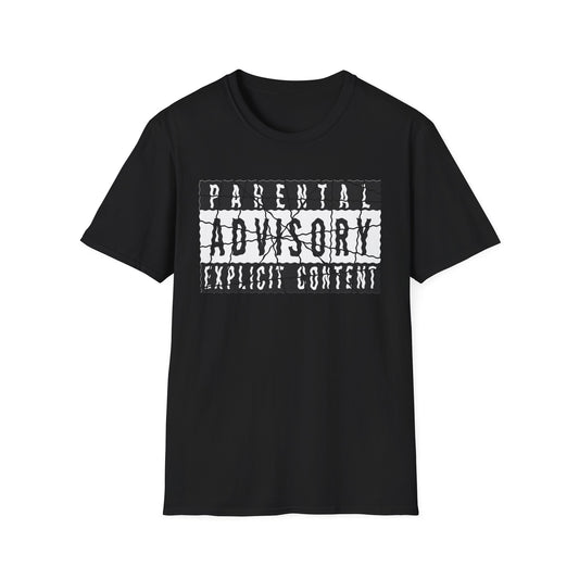 Parental Advisory Distressed Logo T-Shirt | Retro Censored Graphic