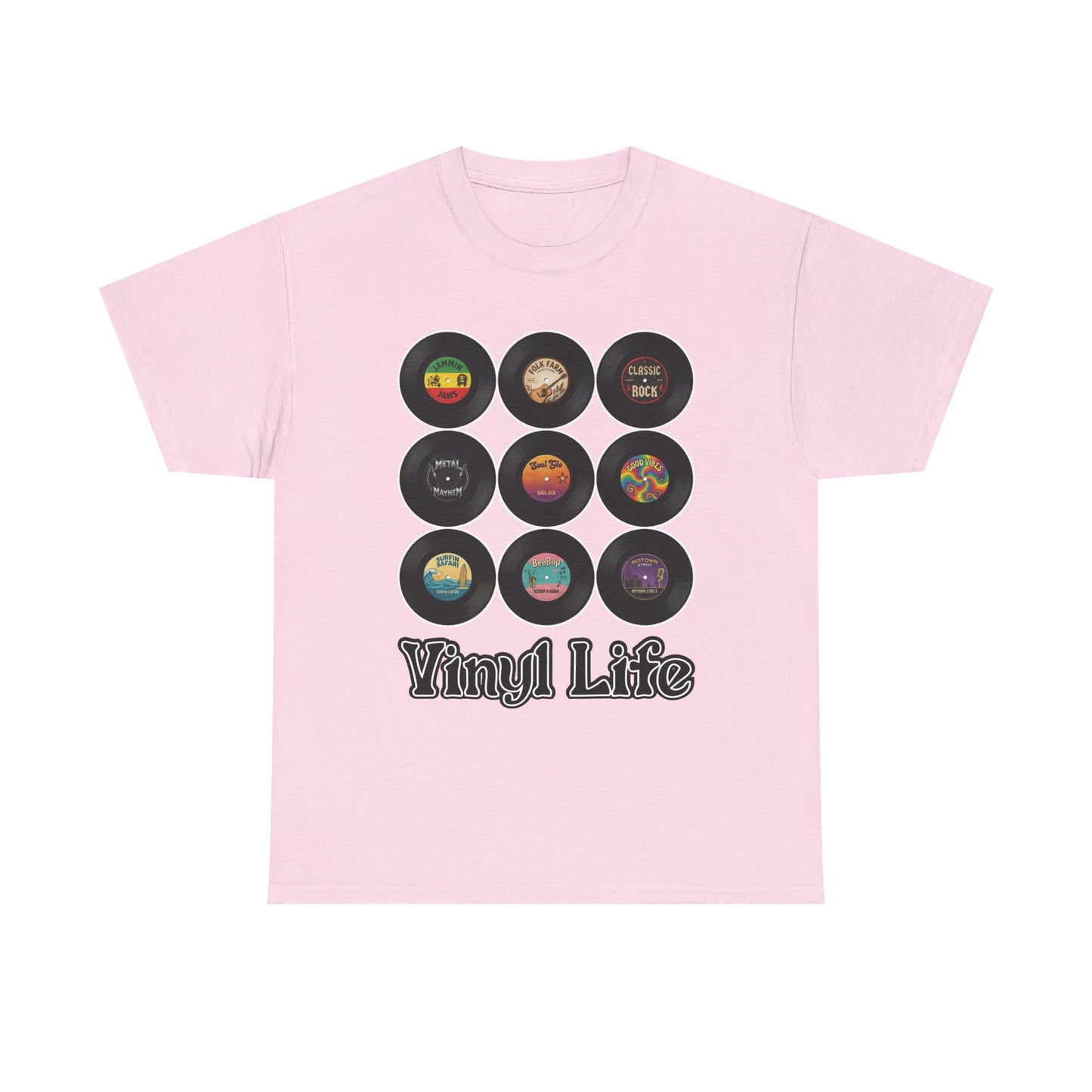 Vinyl Life record collection Tee | Retro vinyl records graphic T-Shirt