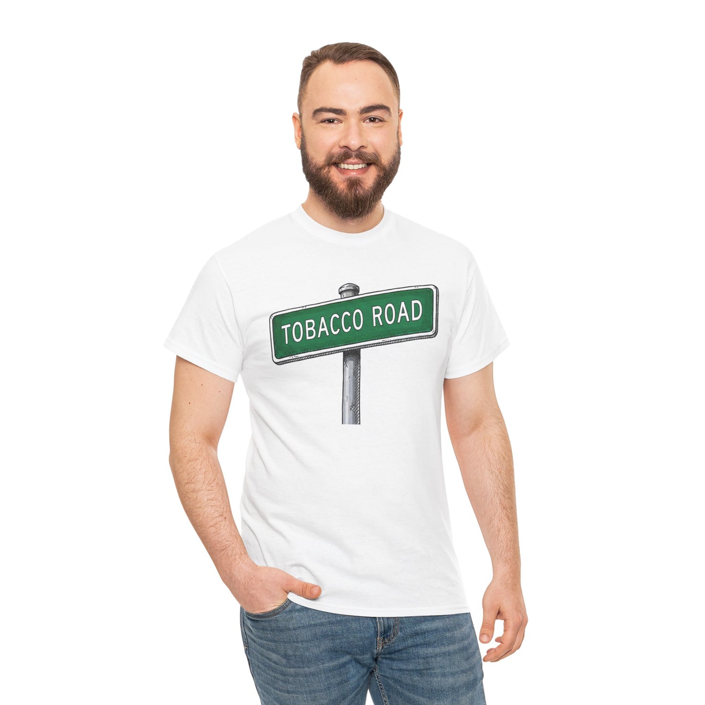 Tobacco Road Street Sign Tee | Vintage Urban Graphic Tee