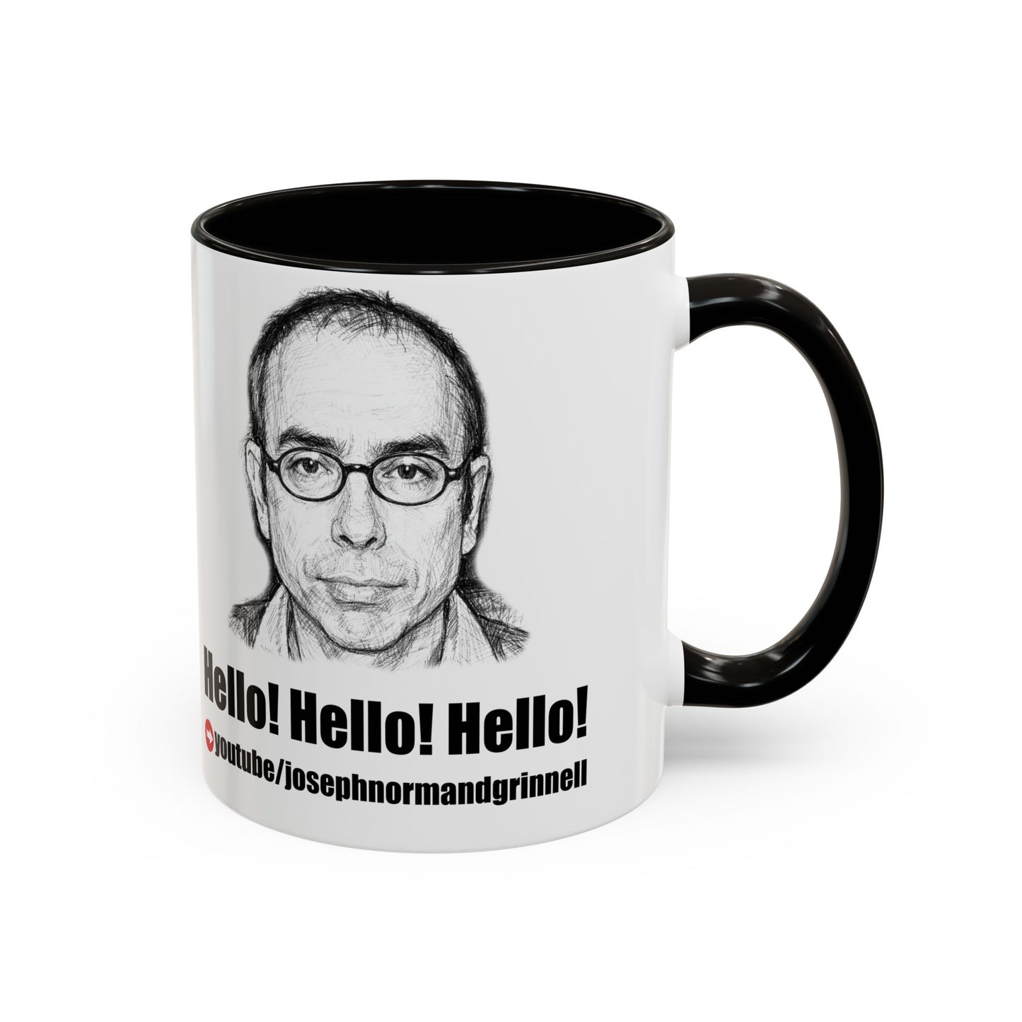 Hello! Hello! Hello! Mug | Sketch Portrait Coffee Cup