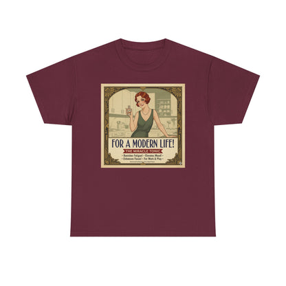 For a Modern Life! Cocaine Vintage ad graphic Tee | Retro 1920s illustration