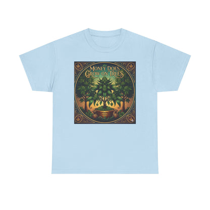 Money Does Grow On TreesMarijuana  tee | vintage cannabis money tree illustration