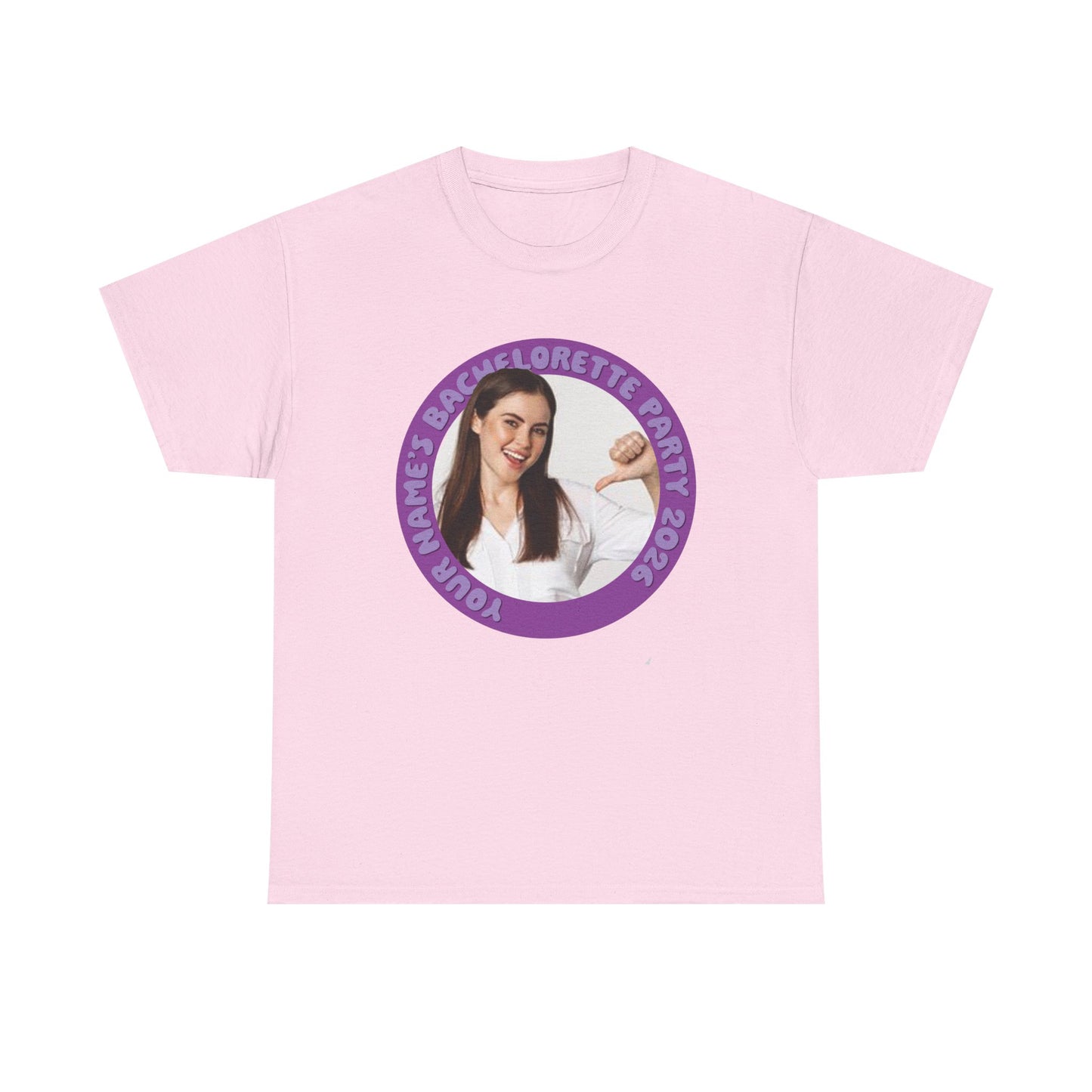 Bachelorette Party Photo Tee | Custom Photo, Name & Year Circle