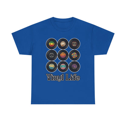 Vinyl Life record collection Tee | Retro vinyl records graphic T-Shirt