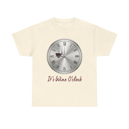 Its Wine Oclock Clockface T-Shirt | Wine Glass Graphic Tee