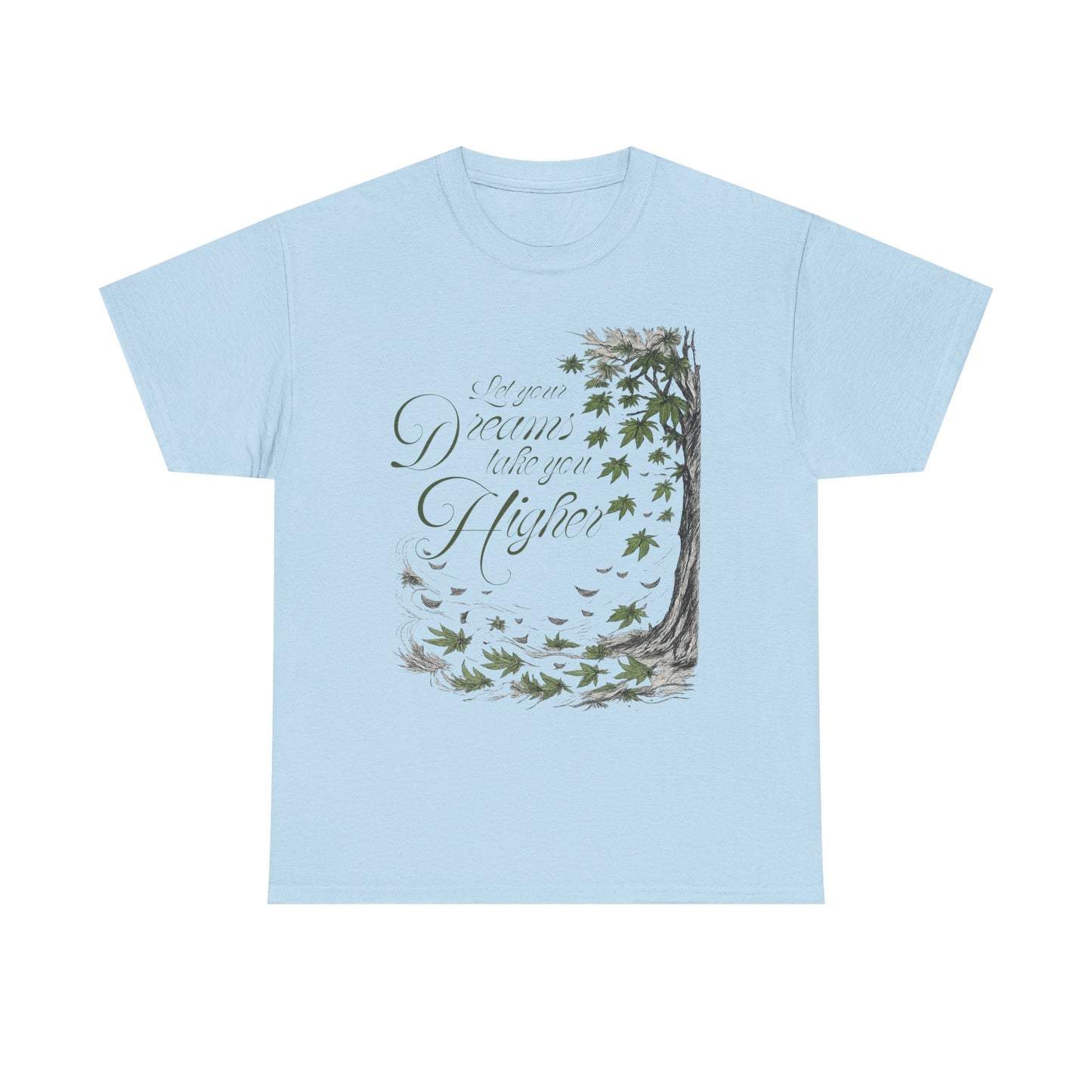 Falling Maple Leaves Tree Tee | Inspirational Script Quote Shirt