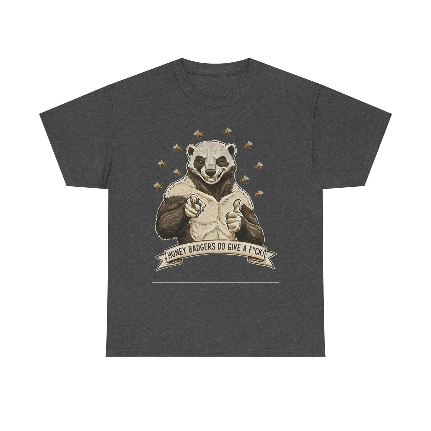 Honey Badger T-Shirt | Honey Badgers Do Give A F*ck Graphic Tee