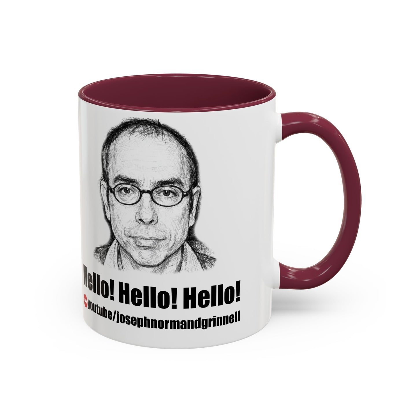 Mug - 11oz, 15oz | Joe Grinnell | Hello! Hello! Hello! - Youtube link