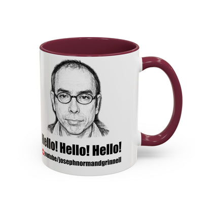 Mug - 11oz, 15oz | Joe Grinnell | Hello! Hello! Hello! - Youtube link