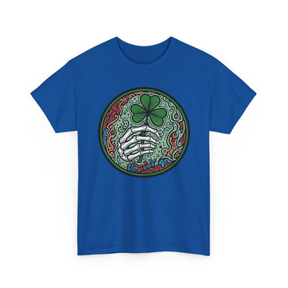 St. Patrick’s Day Skeleton Hand with Shamrock T‑Shirt