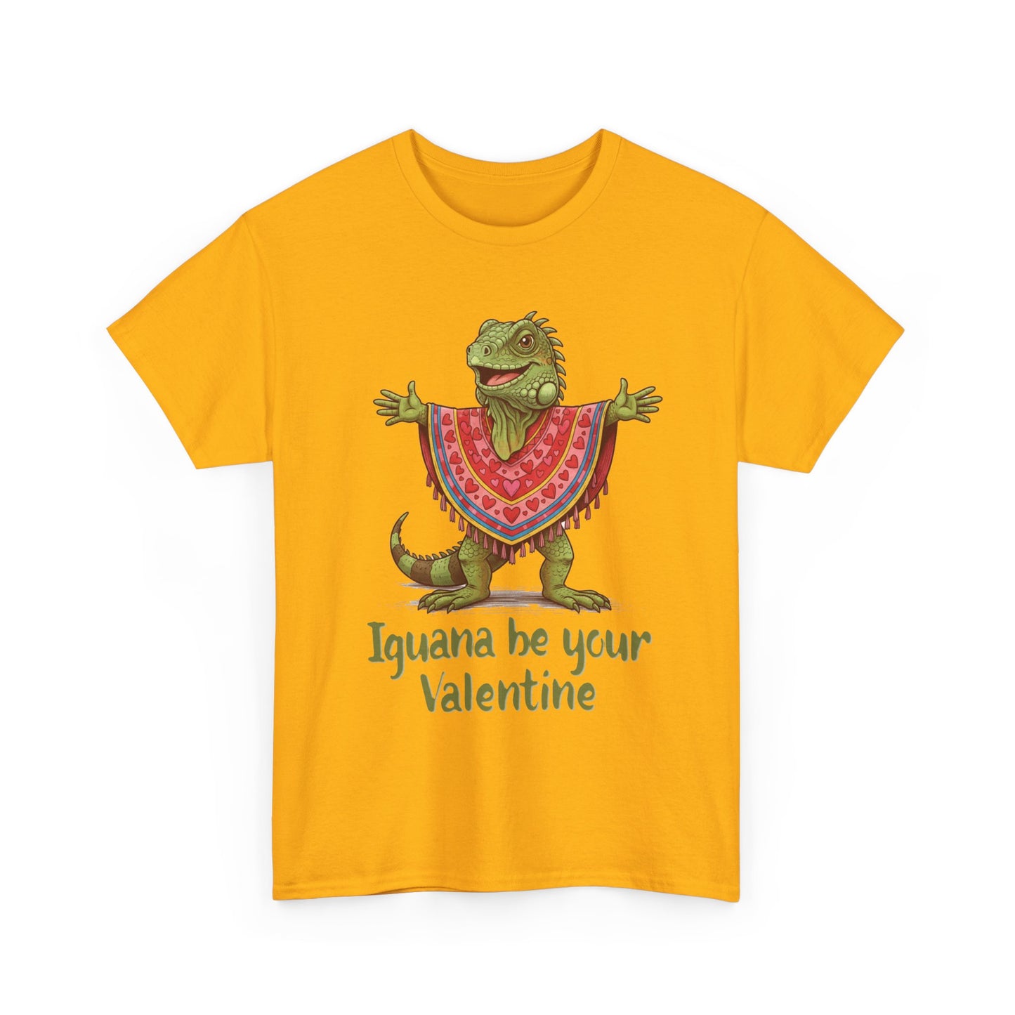 Valentines Day ! "Iguana be your Valentine" Tee | Happy Iguana in Heart Poncho | Valentines Gift