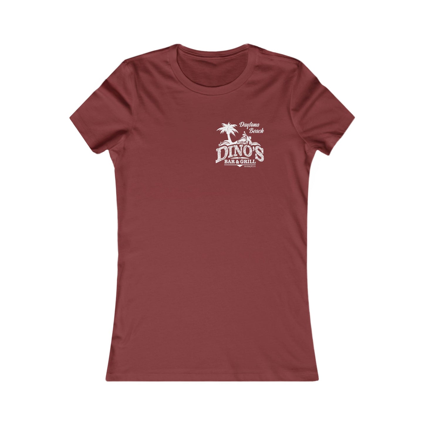 2 Sided Women's Tee | Dino's Bar & Grill | Daytona Beach