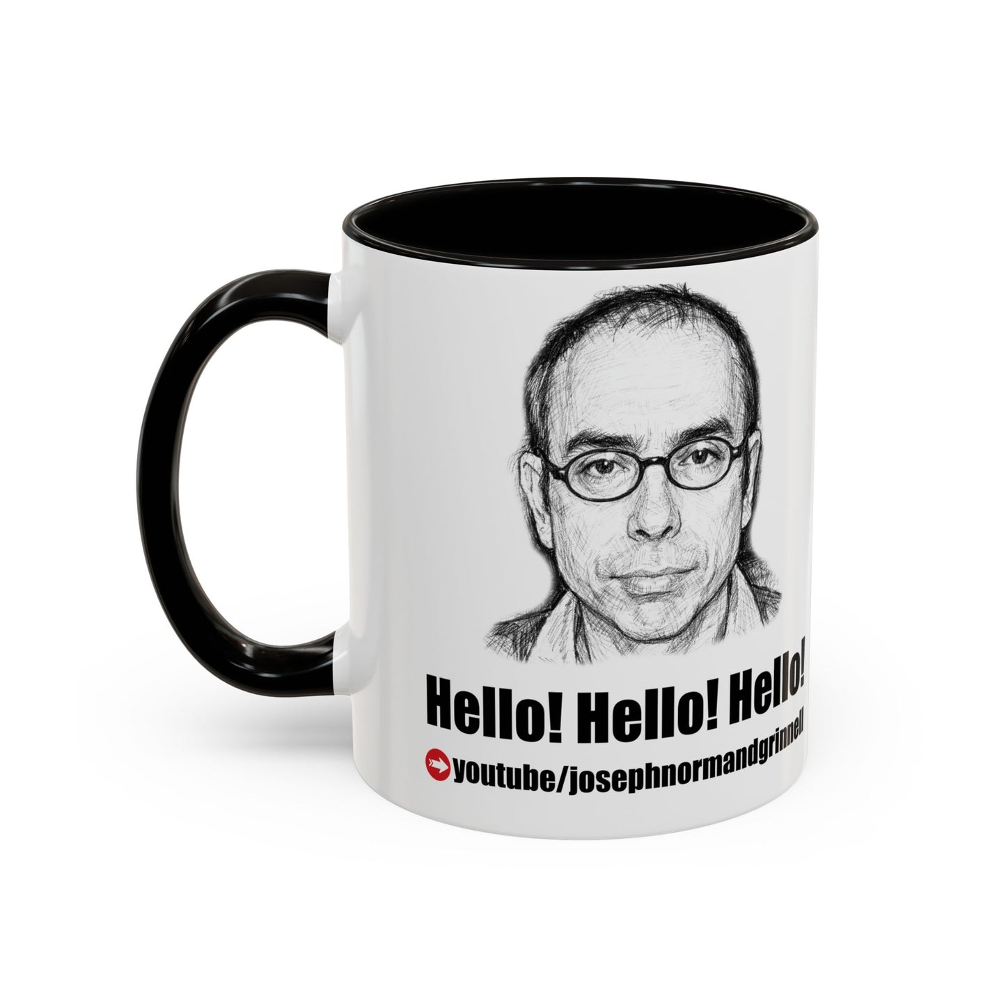 Hello! Hello! Hello! Mug | Sketch Portrait Coffee Cup
