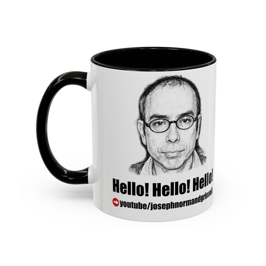 Hello! Hello! Hello! Mug | Sketch Portrait Coffee Cup