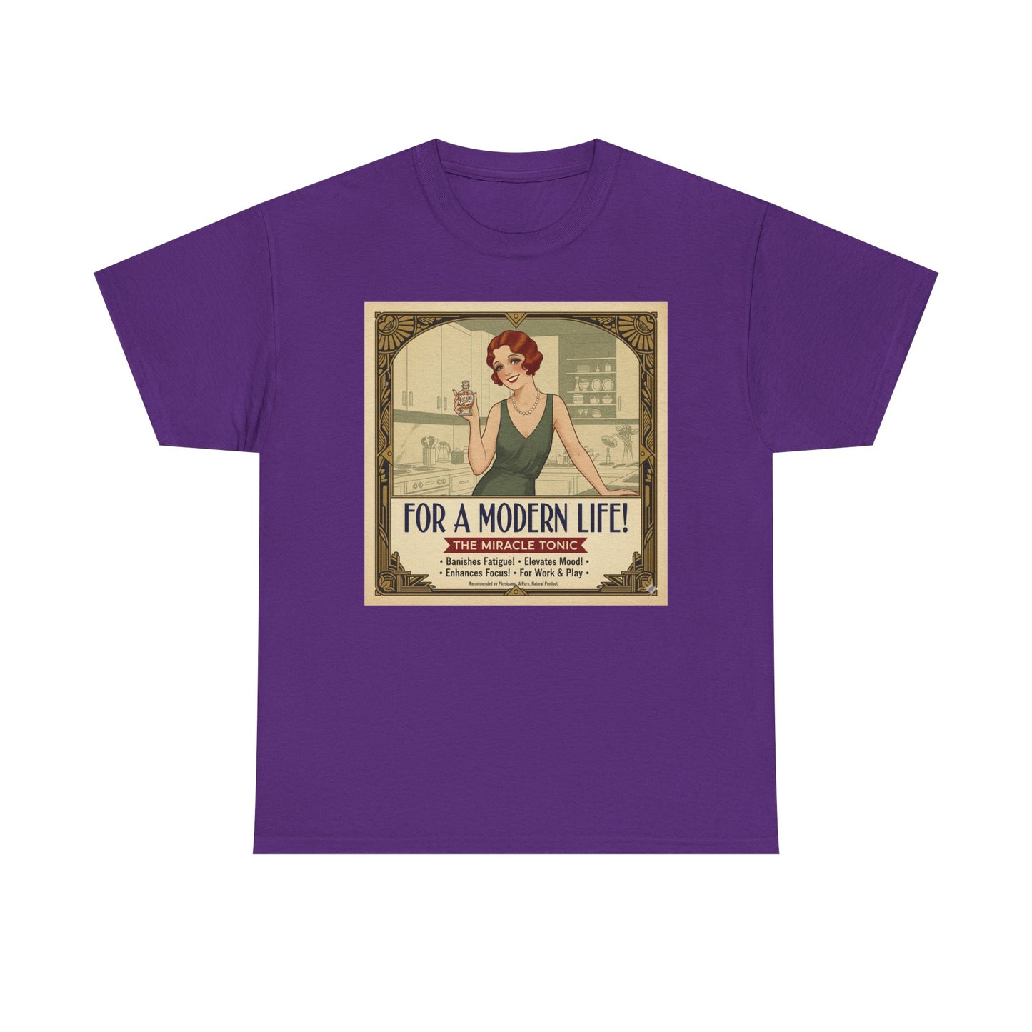 For a Modern Life! Cocaine Vintage ad graphic Tee | Retro 1920s illustration