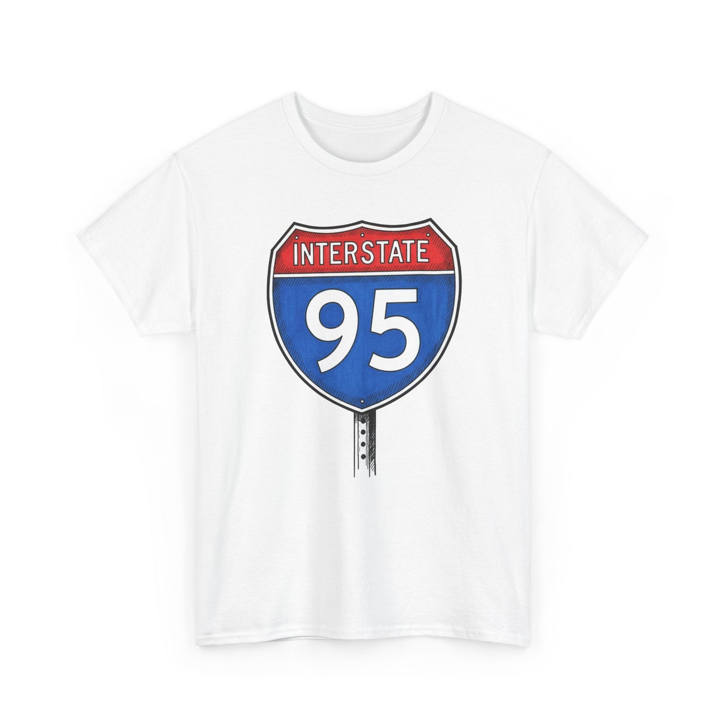 Interstate 95 Sign Tee | Vintage Urban Graphic I95 T-shirt