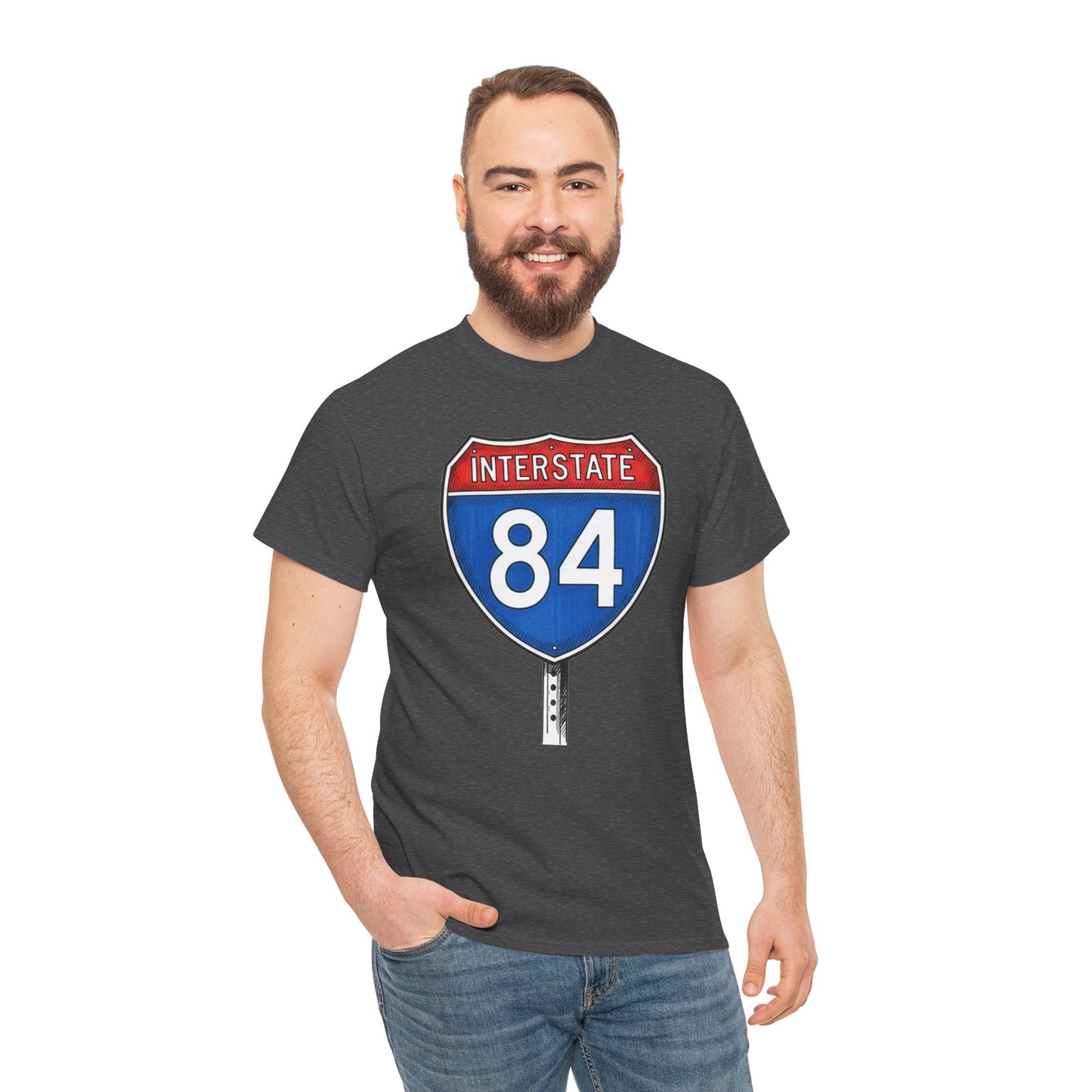 Interstate 84 Sign Tee | Vintage Urban Graphic I84 T-shirt