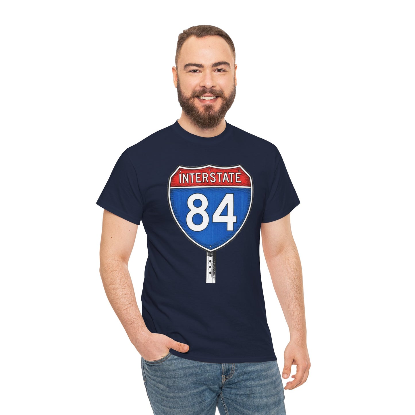 Interstate 84 Sign Tee | Vintage Urban Graphic I84 T-shirt